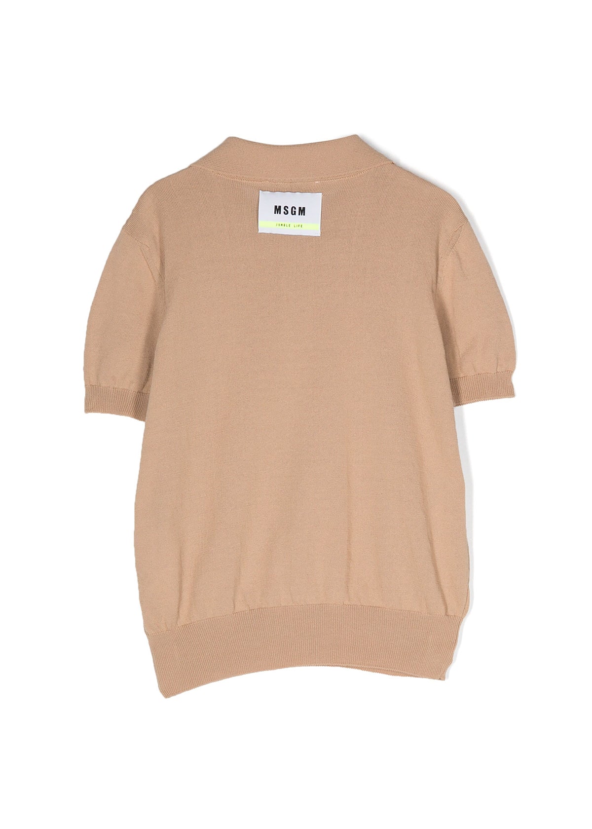 MSGM Kids Polo Beige in Maglia