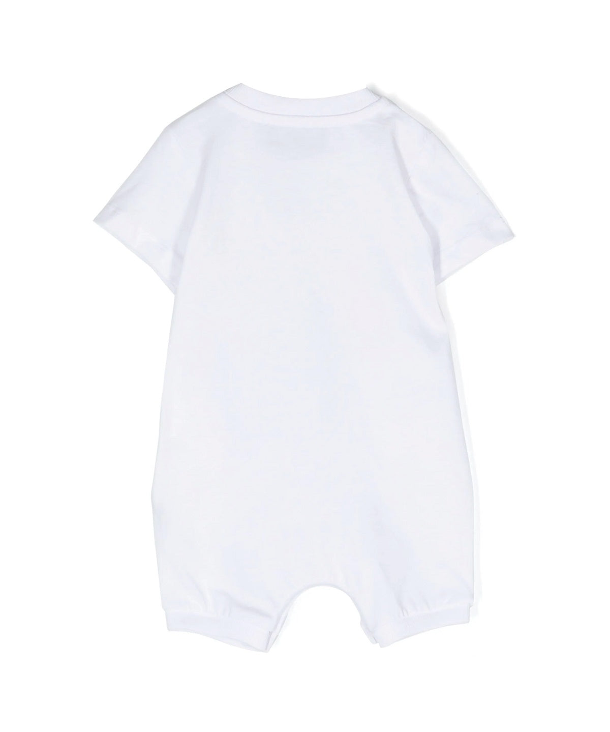 Moschino Kids Pagliaccetto Bianco con Stampa Teddy Bear