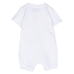 Moschino Kids Pagliaccetto Bianco con Stampa Teddy Bear
