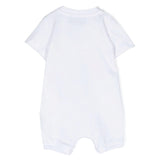 Moschino Kids Pagliaccetto Bianco con Stampa Teddy Bear