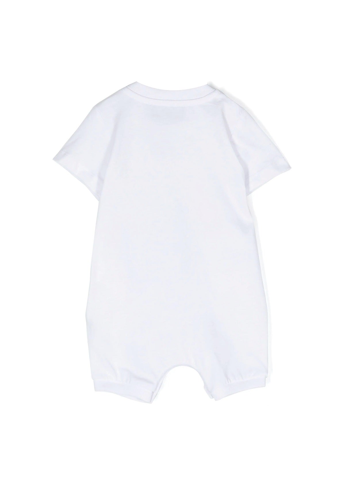 Moschino Kids Pagliaccetto Bianco con Stampa Teddy Bear