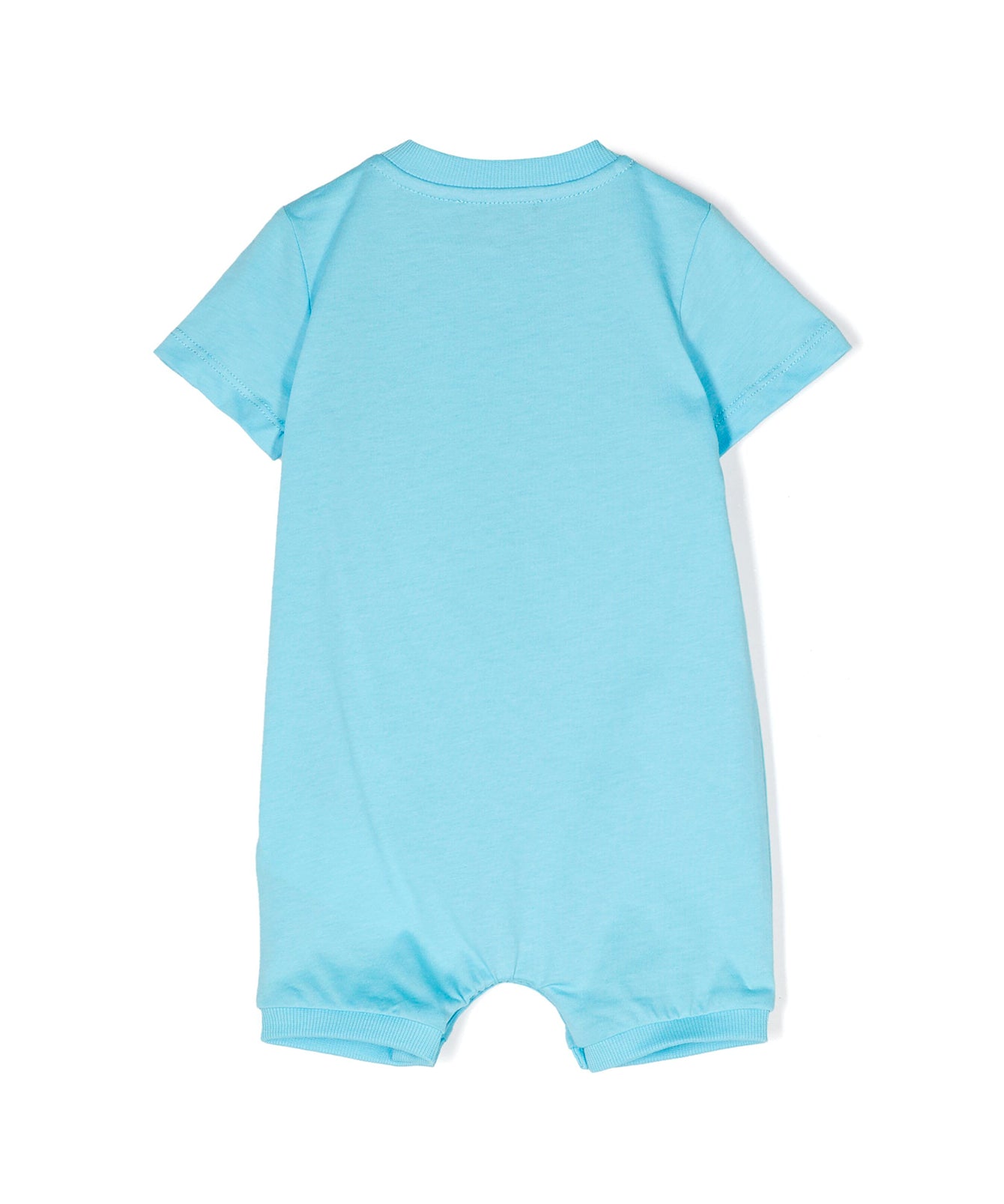 Moschino Kids Pagliaccetto Azzurro con Stampa Teddy Bear