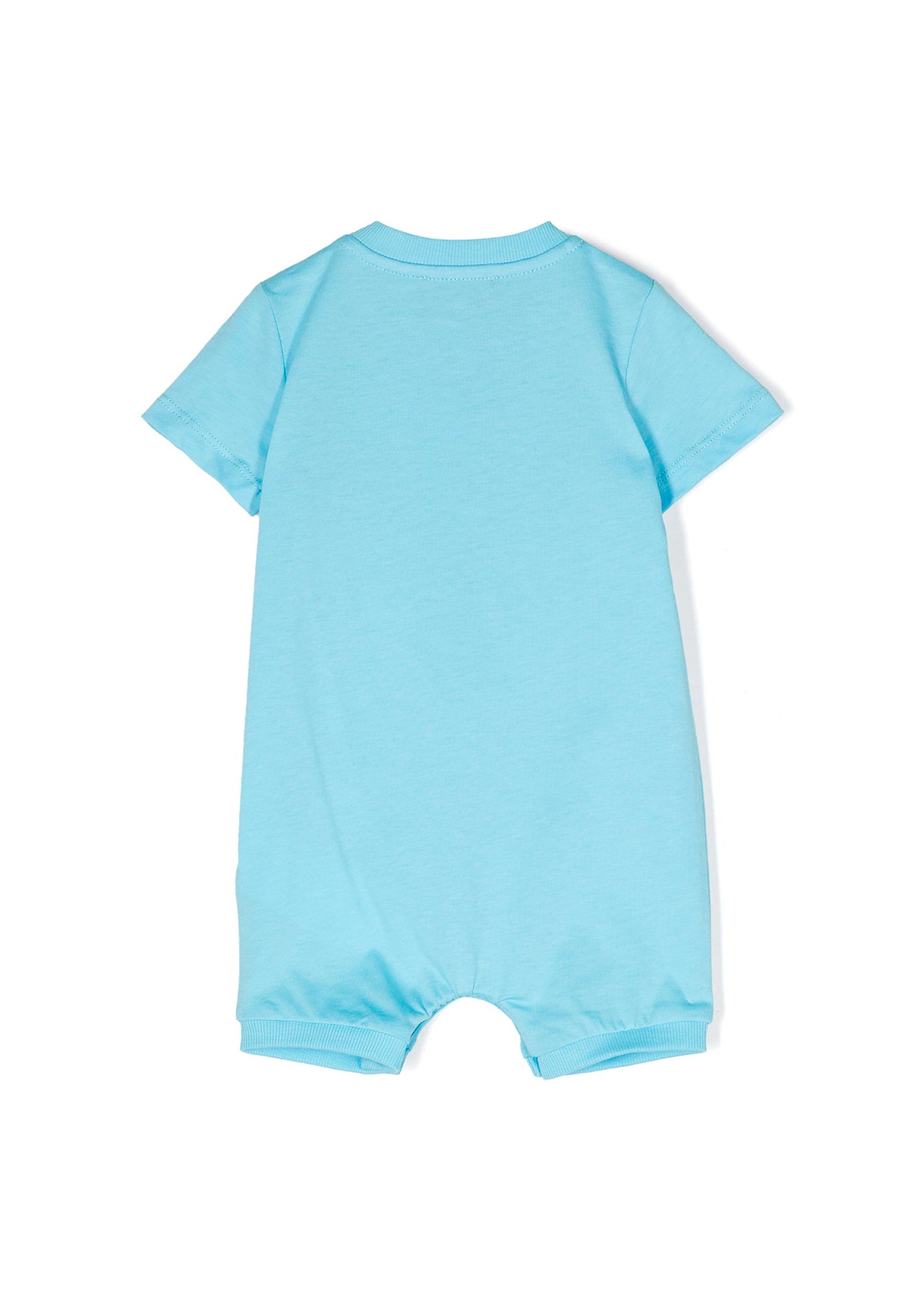 Moschino Kids Pagliaccetto Azzurro con Stampa Teddy Bear