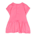 Moschino Kids Abito Fuxia con Stampa Teddy Bear per Neonate