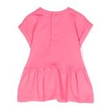 Moschino Kids Abito Fuxia con Stampa Teddy Bear per Neonate