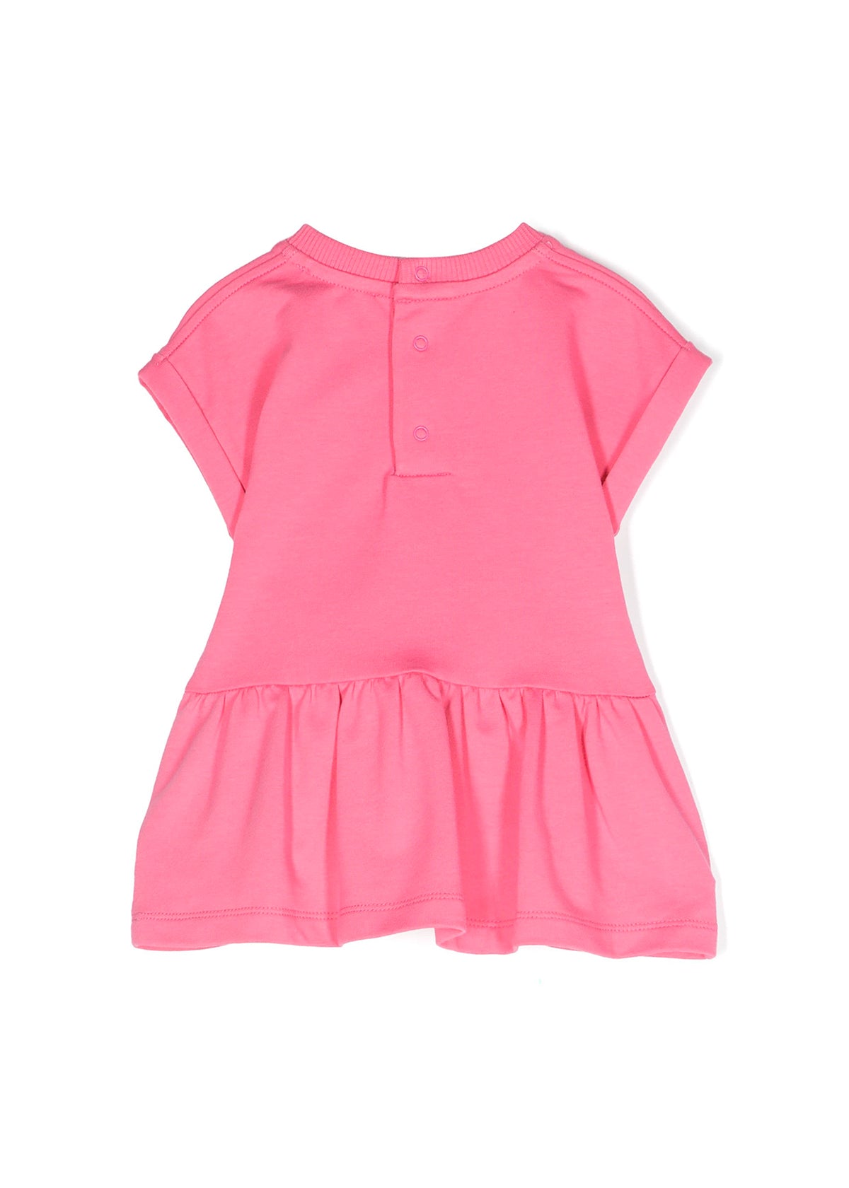 Moschino Kids Abito Fuxia con Stampa Teddy Bear per Neonate