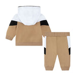 Boss Kids Tuta Completa Jogging Beige per Neonati