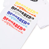Dsquared2 Kids T-Shirt Bianca con Logo Multicolor Effetto Wave per Neonati