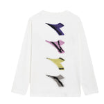 Diadora Kids T-Shirt: Maniche Lunghe Panna con Logo - Stile Sportivo per Bambini