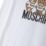 Moschino Kids Abito in Felpa Midi per Bambine Bianco