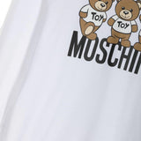 Moschino Kids Abito in Felpa Midi per Bambine Bianco