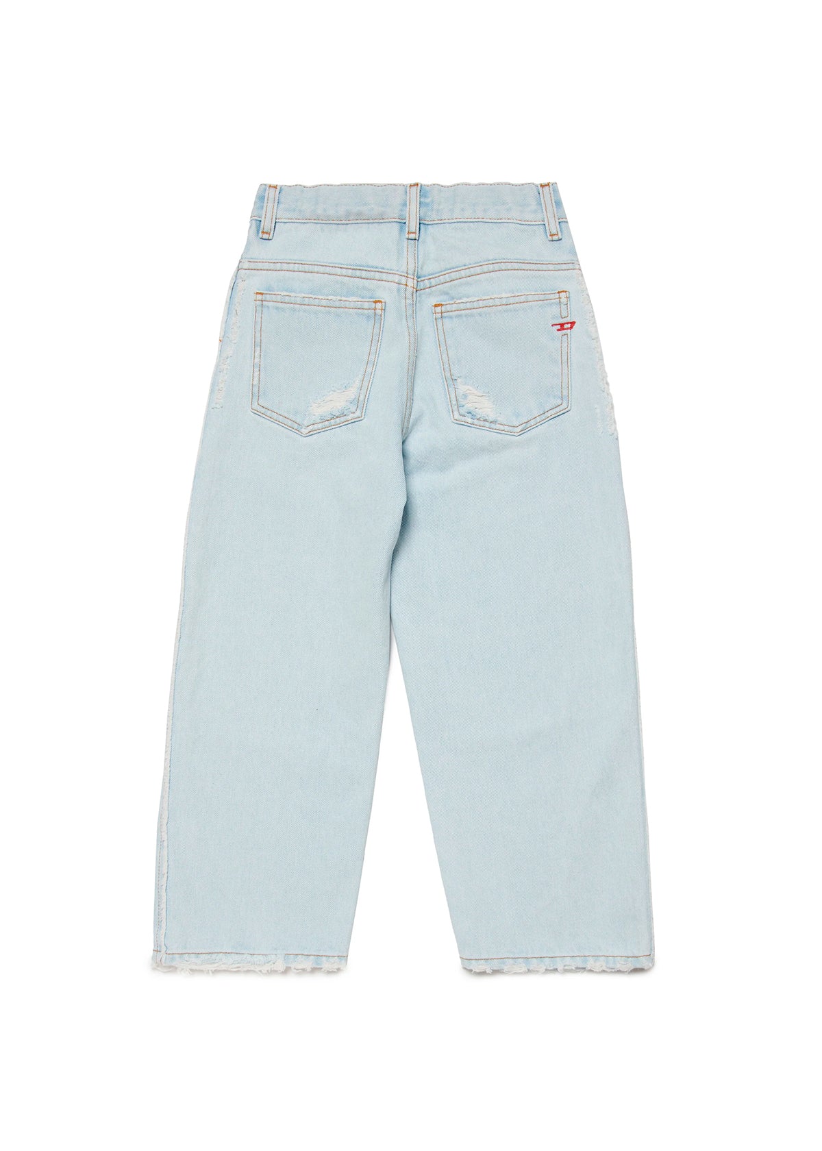 Diesel Kids Jeans Flare Chiaro con Abrasioni per Bambine (retro)