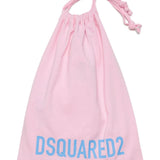 Pigiama DSquared2 Kids Rosa Chiaro con Stampa Logo | Maniche Lunghe | Chiusura con Bottoni a Pressione