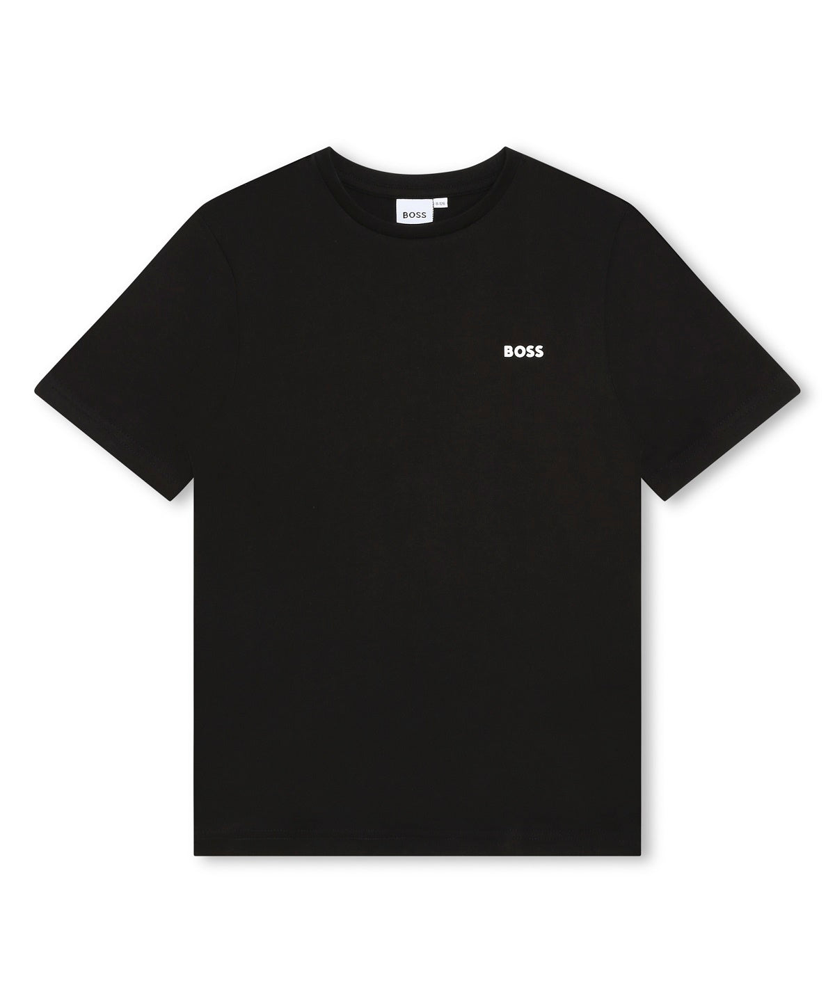 T-Shirt Nera BOSS per Bambini con Stampa Logo - Eleganza Classica in Cotone 100%