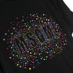 Msgm Kids T-Shirt Nera con Applicazione per Bambine