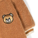 Tutina Moschino Kids Color Caramello con Cappuccio Teddy: Comfort e Stile per il Tuo Bambino