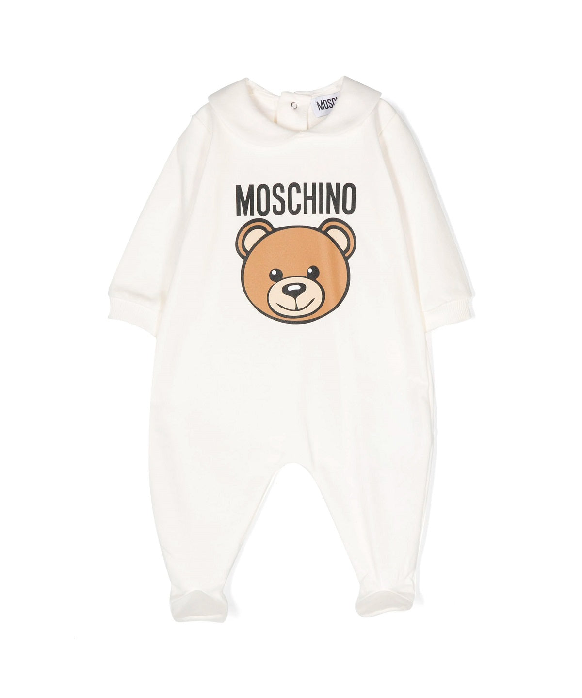 Moschino Kids Tutina Panna con Logo Teddy Bear