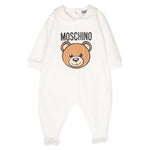 Moschino Kids Tutina Panna con Logo Teddy Bear