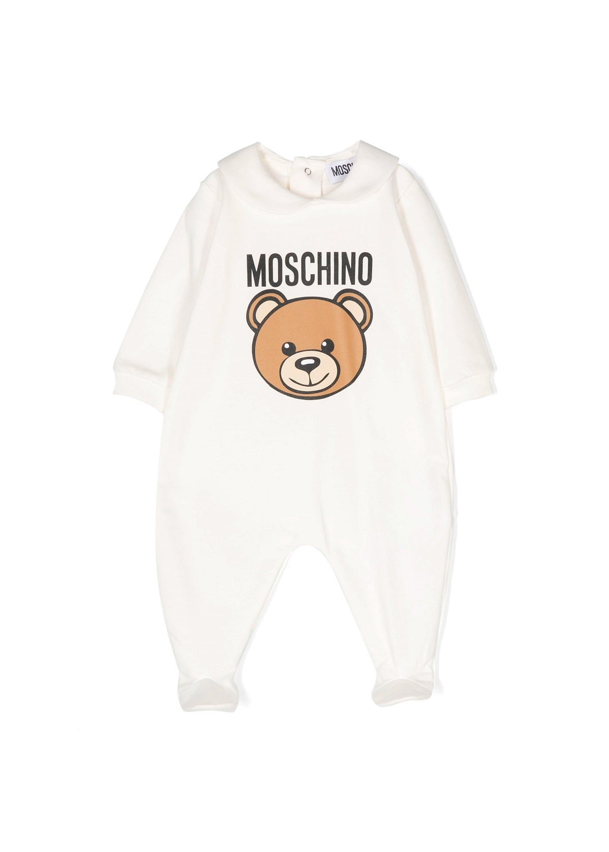 Moschino Kids Tutina Panna con Logo Teddy Bear