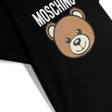 Moschino Kids Black T-Shirt with Teddy Bear Logo