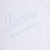 Diesel Kids White T-Shirt with Logo Embroidery