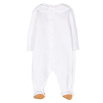 Moschino Kids Tutina Bianca con Motivo Teddy Bear