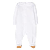 Moschino Kids Tutina Bianca con Motivo Teddy Bear