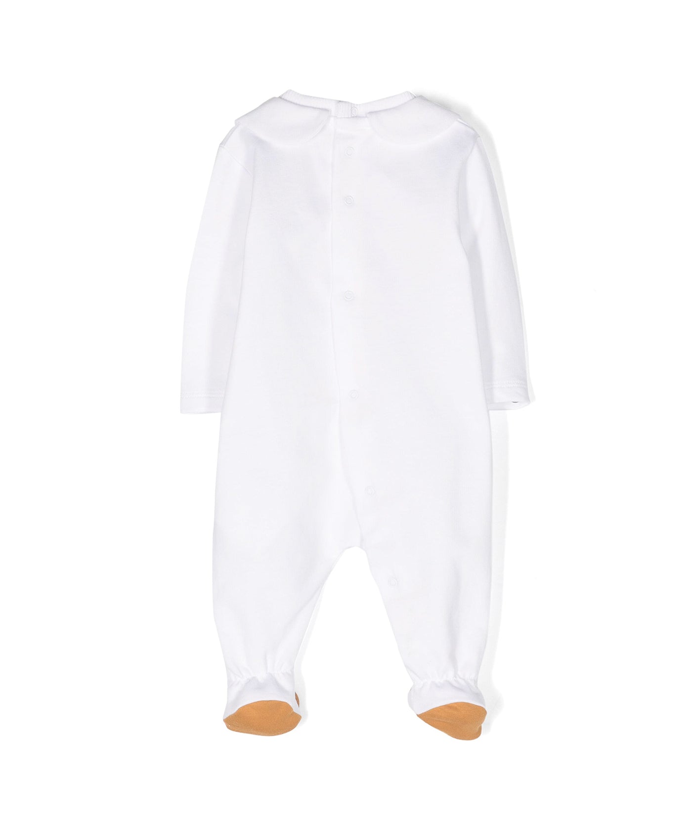 Moschino Kids Tutina Bianca con Motivo Teddy Bear
