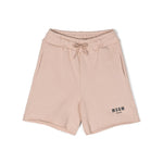MSGM Kids Bermuda Beige con Effetto Vissuto per Bambini
