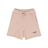MSGM Kids Bermuda Beige con Effetto Vissuto per Bambini