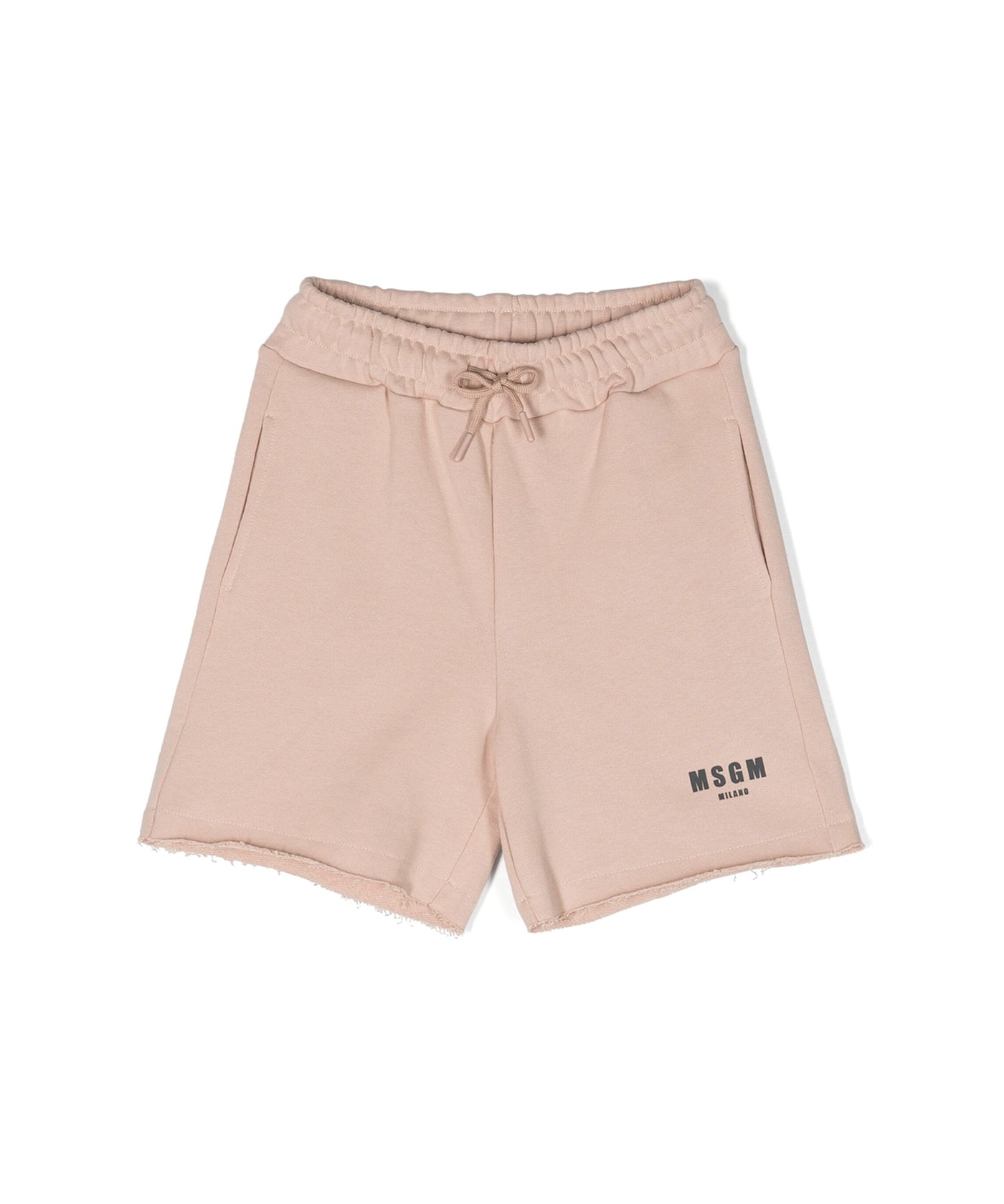 MSGM Kids Bermuda Beige con Effetto Vissuto per Bambini