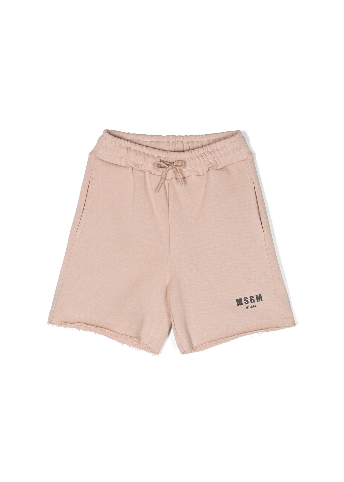 MSGM Kids Bermuda Beige con Effetto Vissuto per Bambini