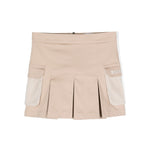 Msgm Kids Gonna Beige Plissettata con Tasconi