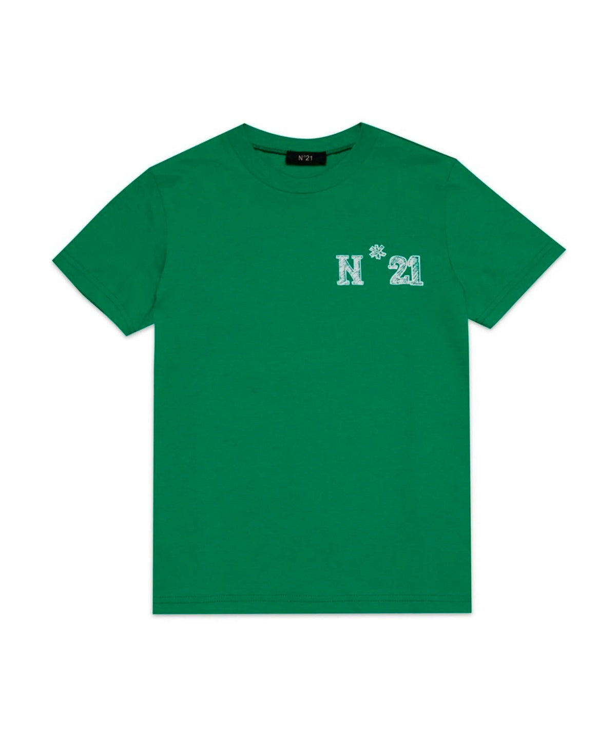 N°21 Kids T-shirt Verde con Logo N°21 Milano