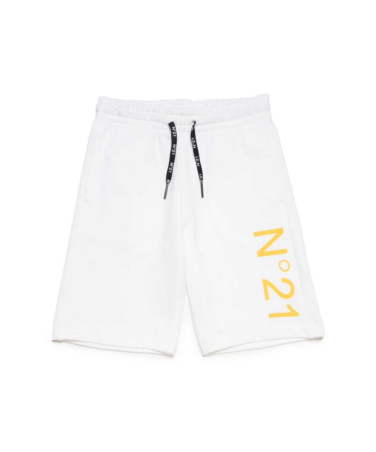 N°21 Kids Short Bianco con Stampa a contrasto per Bambini