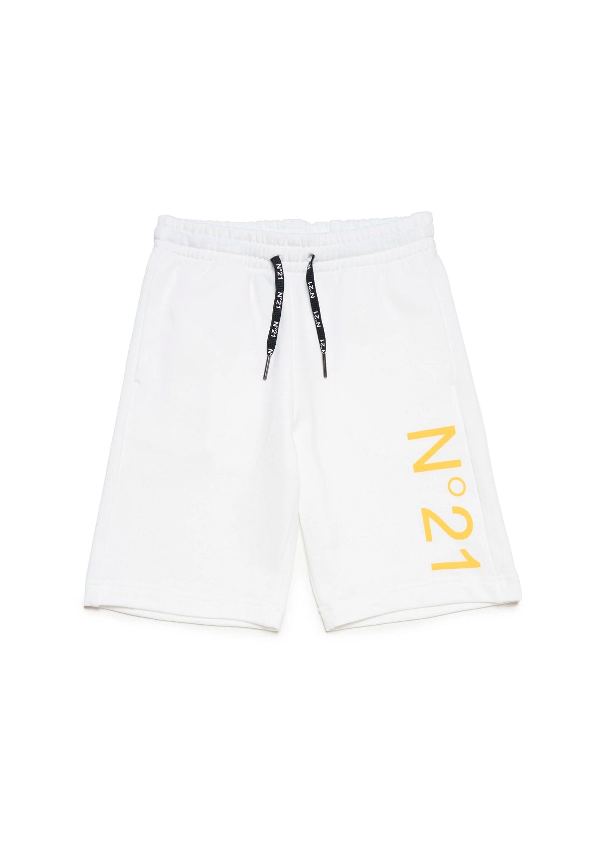 N°21 Kids Short Bianco con Stampa a contrasto per Bambini