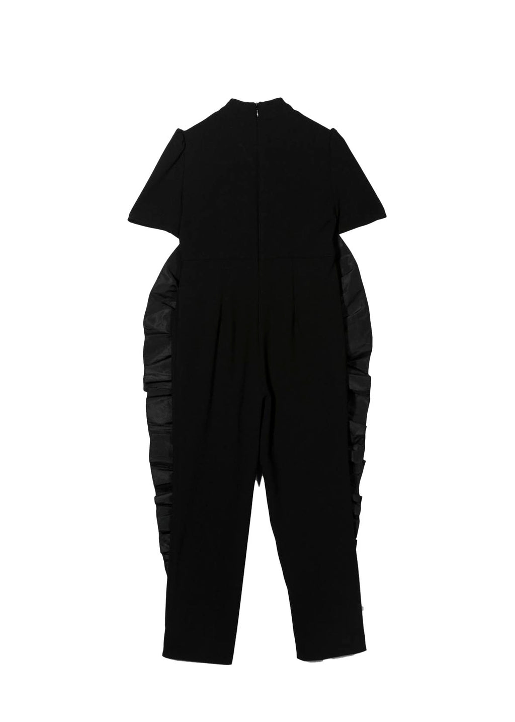 Elisabetta Franchi Black Ruffle Jumpsuit