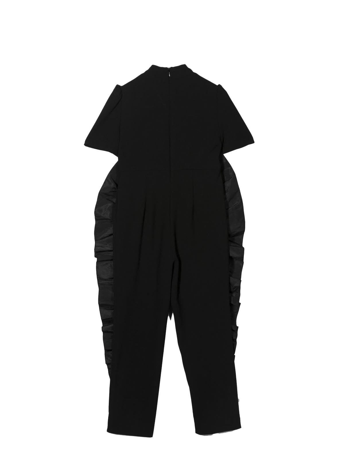 Elisabetta Franchi Black Ruffle Jumpsuit