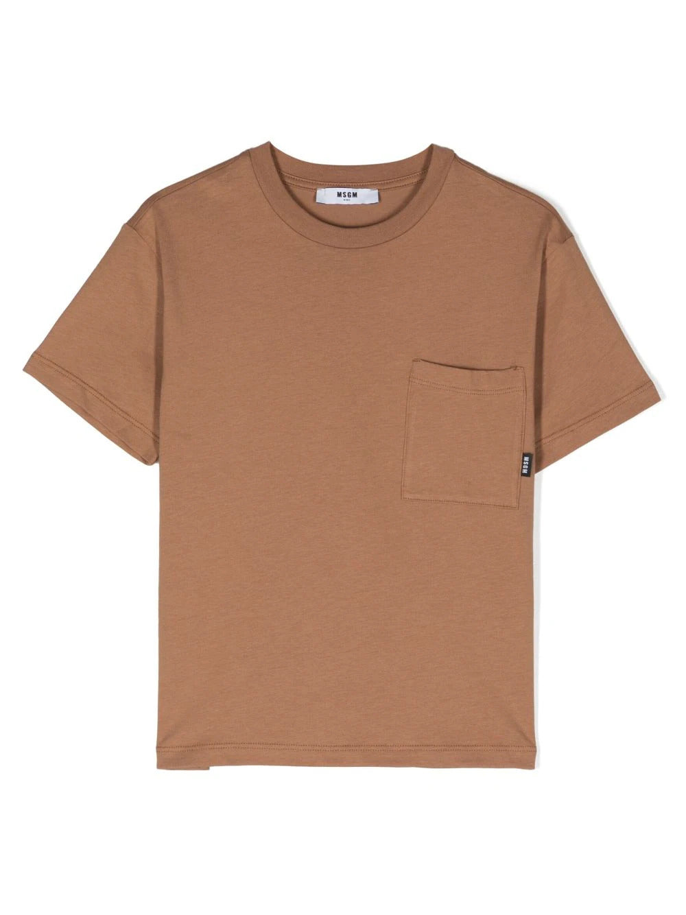 Acquista la T-shirt Girocollo con Taschino Beige per Bambini MSGM Kids