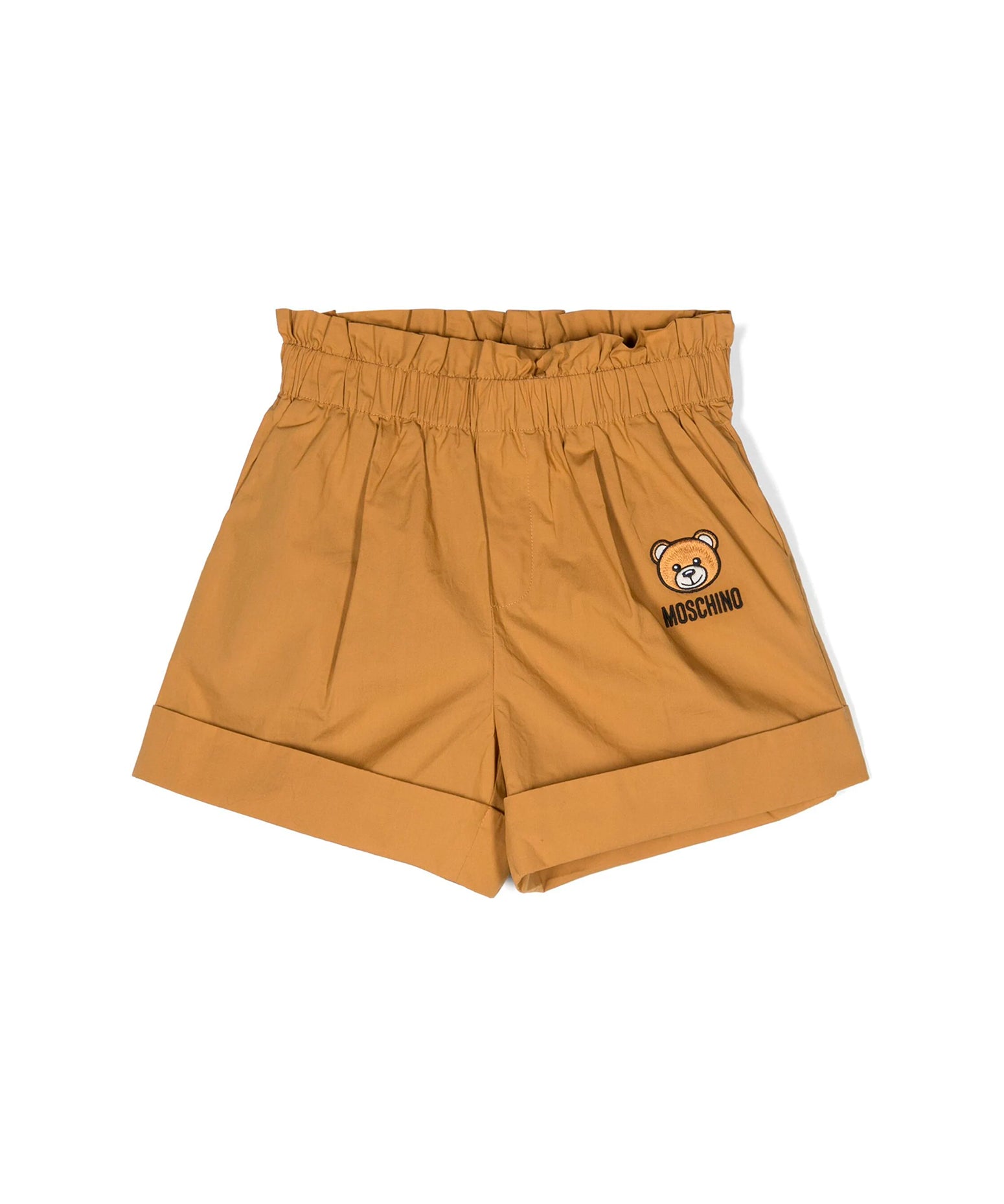 Moschino Kids Short Beige con Teddy Bear per Bambine