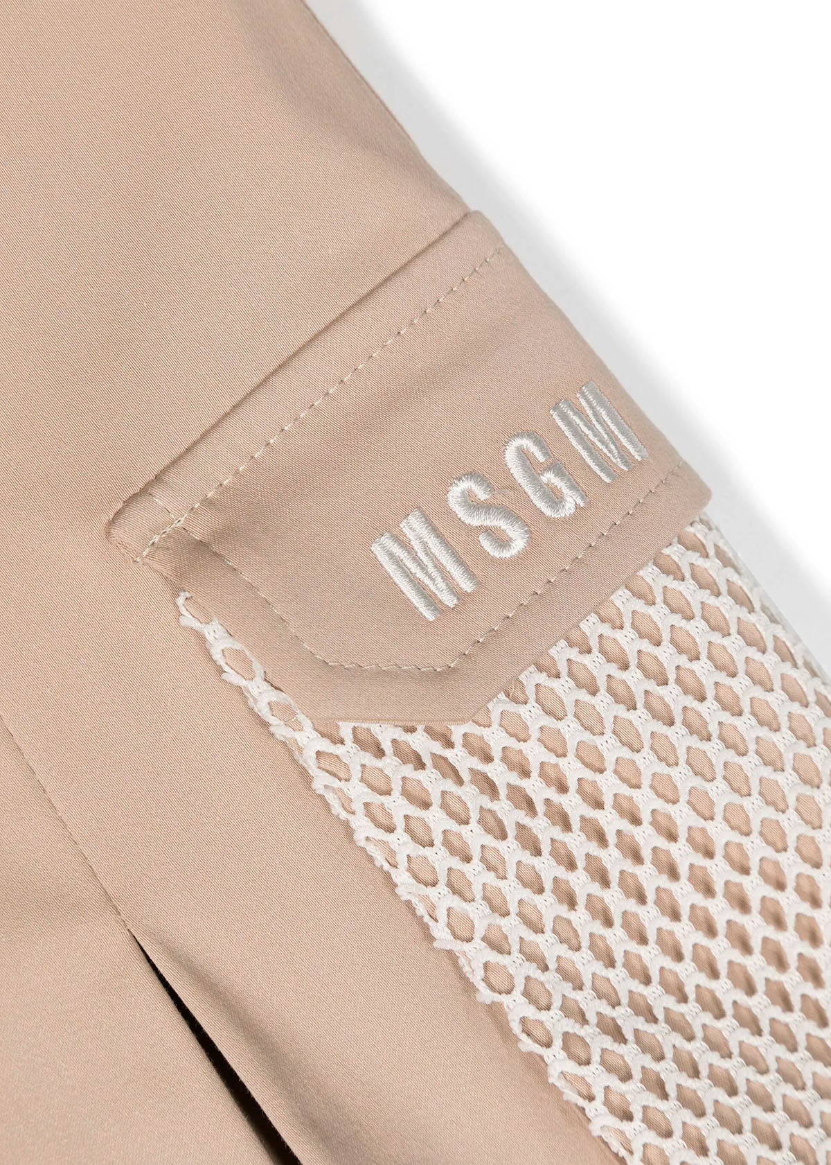 Msgm Kids Gonna Beige Plissettata con Tasconi