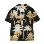 MSGM Kids Camicia Nera con Stampa Palme Oro per Bambini