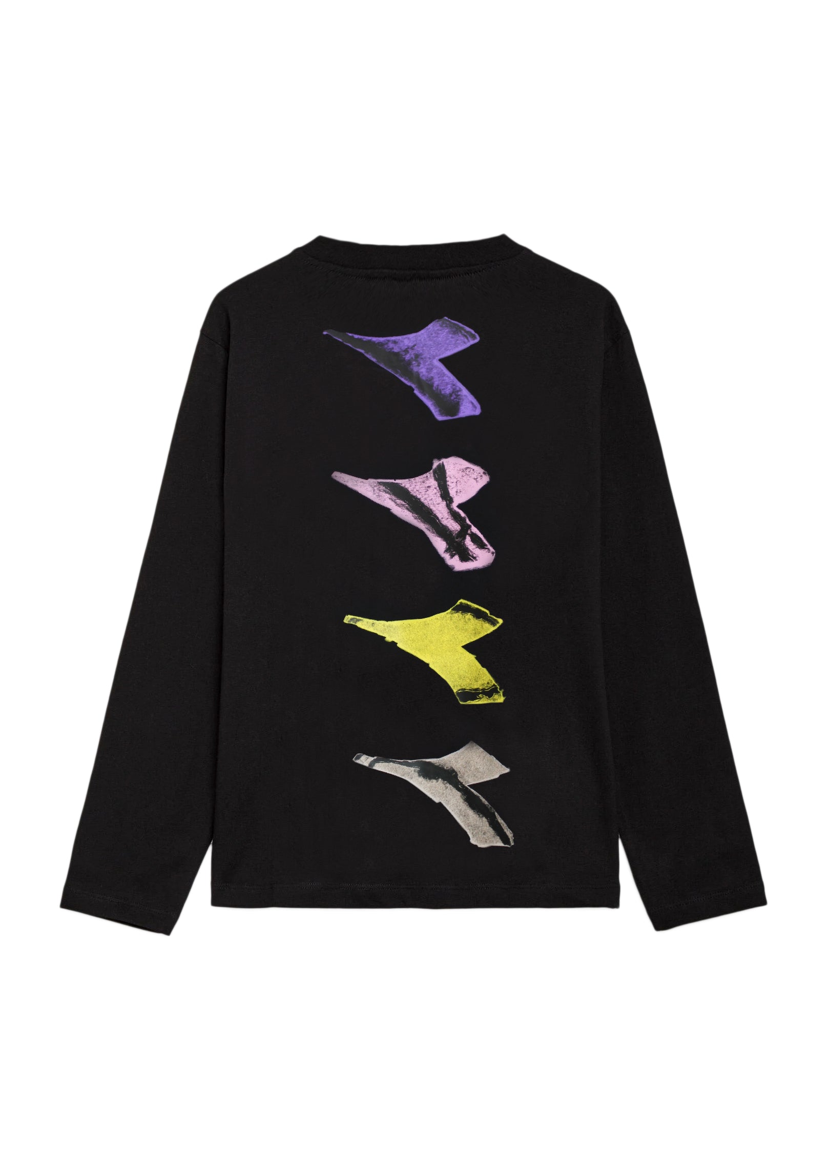 Diadora Kids T-Shirt: Maniche Lunghe Nero con Logo - Stile Sportivo per Bambini