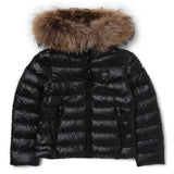 Blauer Kids Piumino Imbottito con Pelliccia Nero