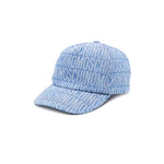 Moschino Kids Cappello con visiera in Jeans Log All-over
