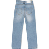 MSGM Kids Jeans a Sigaretta per Bambini | Effetto Consumato | Blu Chiaro