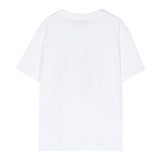 Msgm Kids T-Shirt Bianca con Stampa Multicolor per Bambine
