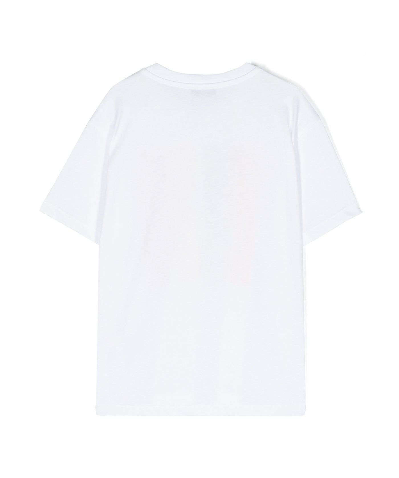 Msgm Kids T-Shirt Bianca con Stampa Multicolor per Bambine