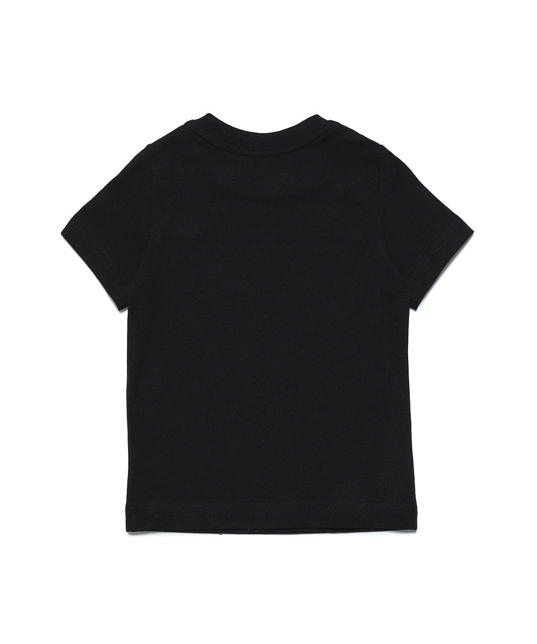 T-shirt Girocollo DSquared2 Kids Nera per Neonati in Cotone | Maniche Corte | Apertura con Bottoni 