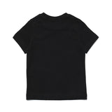 T-shirt Girocollo DSquared2 Kids Nera per Neonati in Cotone | Maniche Corte | Apertura con Bottoni 